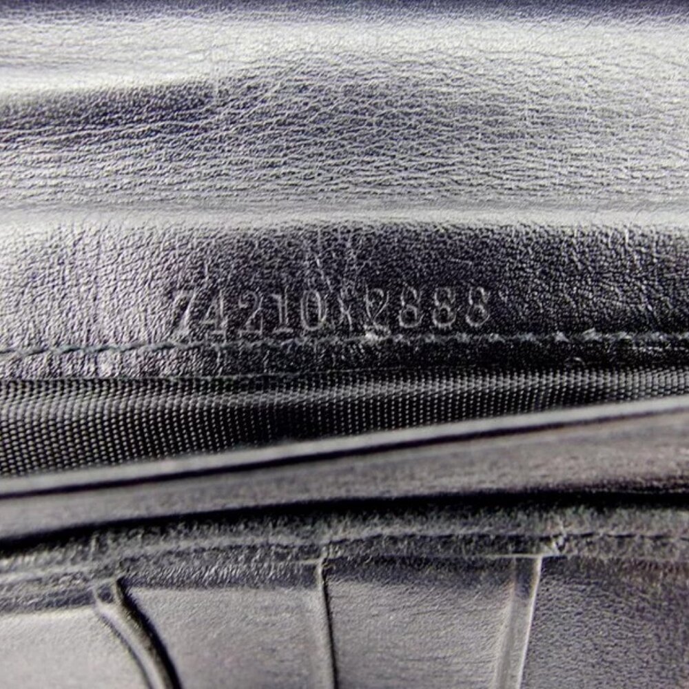 GUCCI Long Wallet GG Canvas Gray Canvas x Leather Authentic Used - Picture 10 of 11